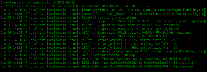 Centos8 中如何使用journalctl分析日志Centos8 中如何使用journalctl分析日志